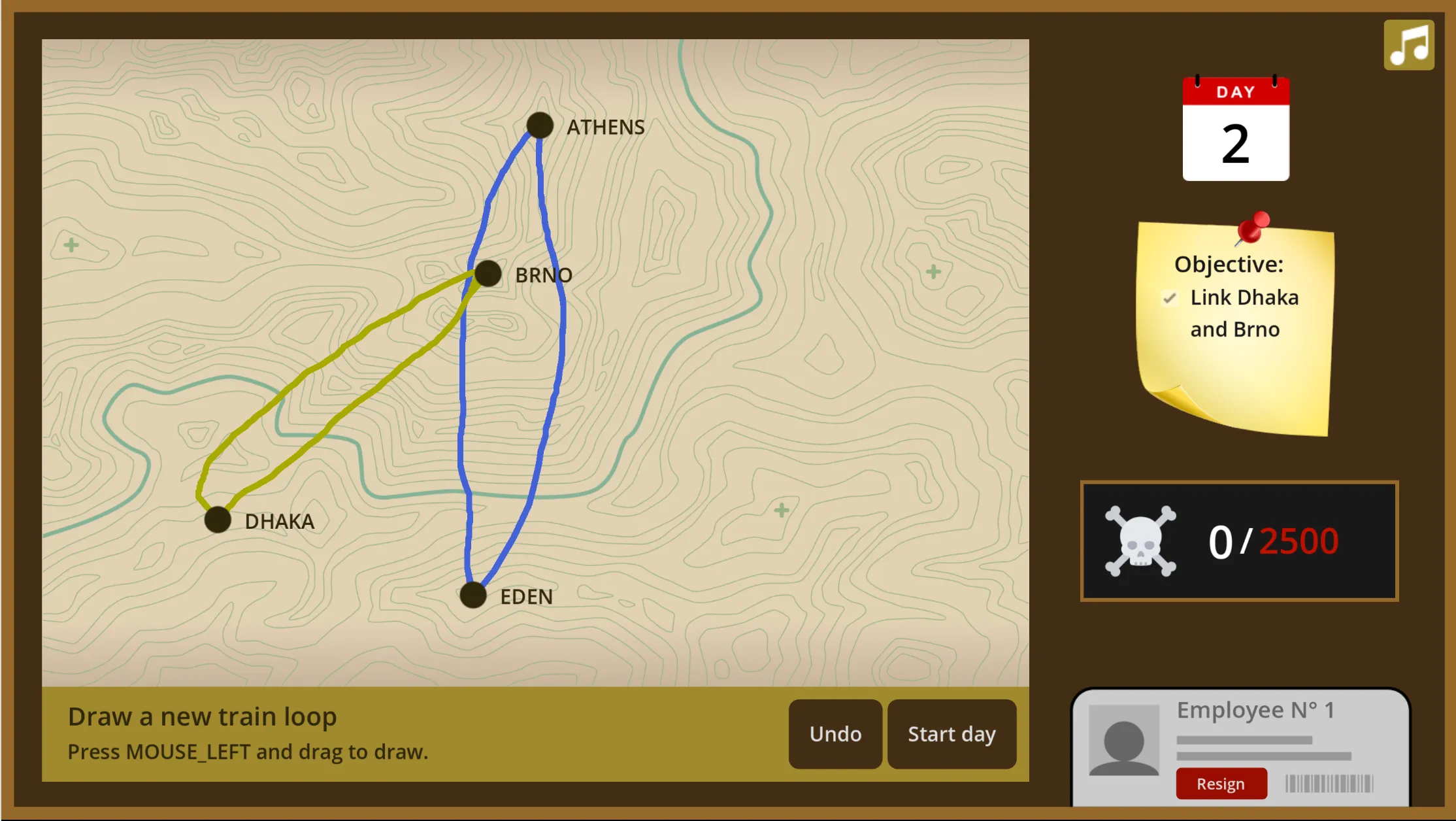 The game, day 2: At first, it seems easy...